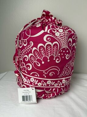 NWT Vera Bradley Twirly Birds Pink Ditty Bag - For Gym pool beach Travel